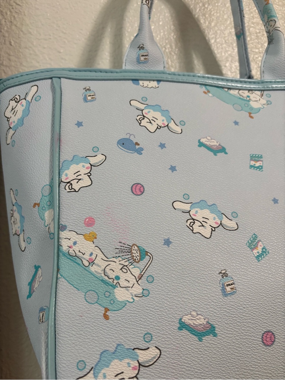 Sanrio Cinnamoroll Pastel Blue and White Tote Shoulder Bag - Picture 6 of 11
